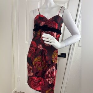 Cyril Verdavainne Red Sleeveless Spaghetti Strap Midi Dress Size 4. #187